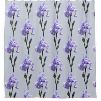 Lavender Iris and Buds Duschvorhang