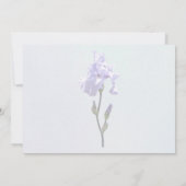 Lavender Iris and Buds Einladung (Rückseite)