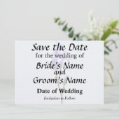 Lavender Iris and Buds Save The Date (Stehend Vorderseite)