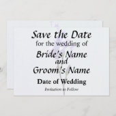 Lavender Iris and Buds Save The Date (Vorne/Hinten)