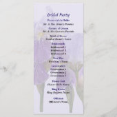 Lavender Iris Couple Wedding Program Programm (Rückseite)