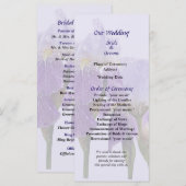 Lavender Iris Couple Wedding Program Programm (Vorne/Hinten)