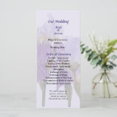 Lavender Iris Couple Wedding Program Programm (Stehend Vorderseite)