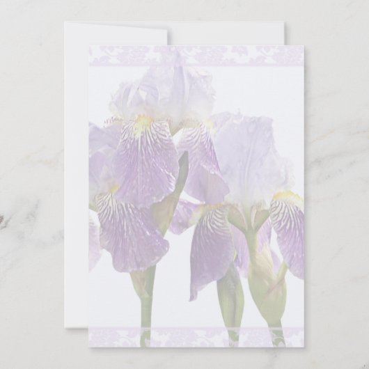 Lavender Iris Couple Wedding Supplies Einladung (Rückseite)
