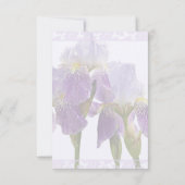 Lavender Iris Couple Wedding Supplies RSVP Karte (Rückseite)