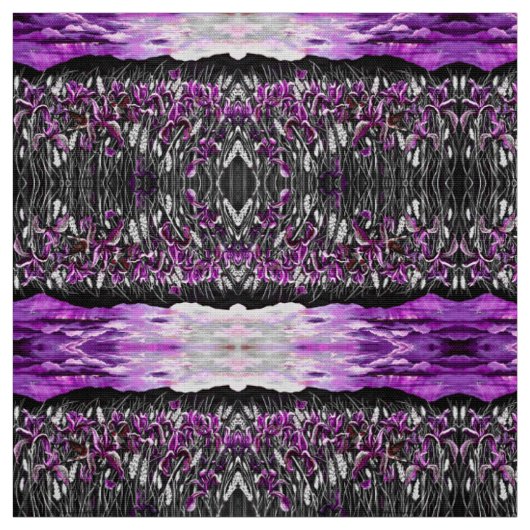 Lavender Iris Storm Stoff (Muster)