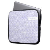 Lavender Japanese Seigaiha Pattern Laptopschutzhülle (Vorderseite Links)