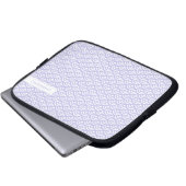 Lavender Japanese Seigaiha Pattern Laptopschutzhülle (Vorne Knopf)