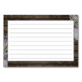 Lavender Jar Rustic Recicard Tischnummer (Rückseite)