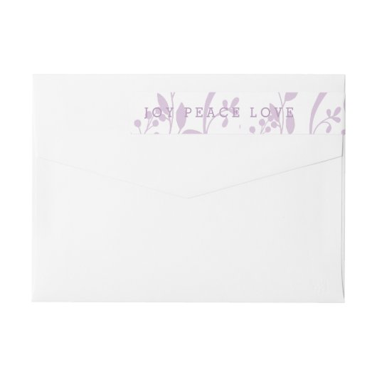 Lavender Jode Peace Liebe Holiday Wraparound Label (Rückseite)
