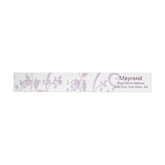 Lavender Jode Peace Liebe Holiday Wraparound Label (Person)