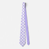 Lavender Jumbo Polka Dots Custom Necktie Krawatte (Vorderseite)