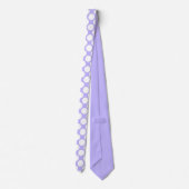 Lavender Jumbo Polka Dots Custom Necktie Krawatte (Rückseite)