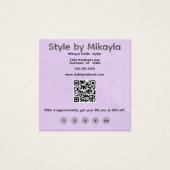 Lavender Lace Beautician Customer Rewards Card (Vorderseite)