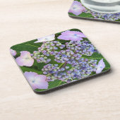 Lavender Lace Cap Hydrangea Bloom Cork Untersetzer (Linke Seite)