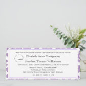Lavender Lace Faith Hope Liebe Horizontal Wedding Einladung (Stehend Vorderseite)