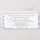 Lavender Lace Faith Hope Liebe Horizontal Wedding Einladung (Vorderseite)