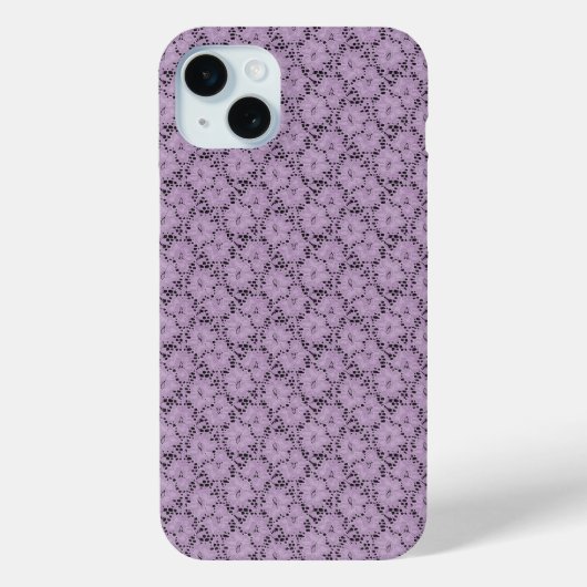 Lavender Lace Floral iPhone Case (Rückseite)
