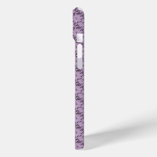 Lavender Lace Floral iPhone Case (Rückseite / Links)