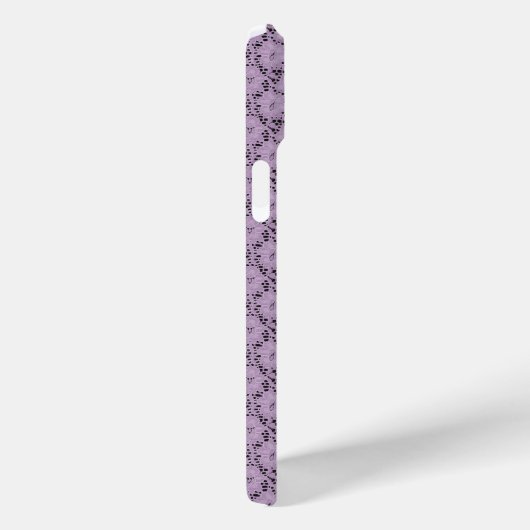 Lavender Lace Floral iPhone Case (Rückseite / Rechts)