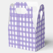 Lavender Lace Gingham Gabled Favor Box Geschenkschachtel (Geöffnet)