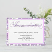 Lavender Lace Hochzeitskarte Einladung (Stehend Vorderseite)