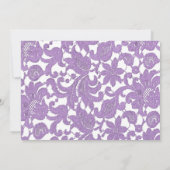 Lavender Lace Hochzeitskarte Einladung (Rückseite)