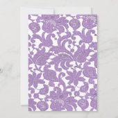 Lavender Lace Script Faith Hope & Liebe Wedding Einladung (Rückseite)