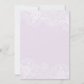 Lavender Lace Wedding Einladung (Rückseite)