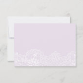 Lavender Lace Wedding RSVP Card Karte (Rückseite)