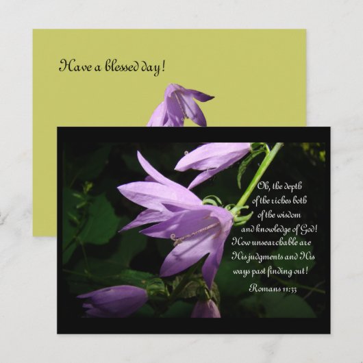 Lavender Lady Bells Postkarte (Vorne/Hinten)