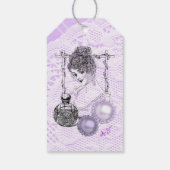Lavender Lady Parfümerlace & Rhinestones Geschenkt Geschenkanhänger (Rückseite)