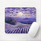 Lavender Landschaft Art Deco Malerei Mousepad (Mit Mouse)