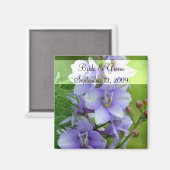Lavender Larkspur Wedding Magnet (Vorderseite/Rückseite)