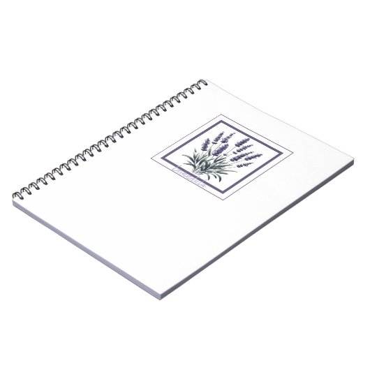 Lavender Lavandula Floral Blumen Herbal Journal Notizblock (Linke Seite)