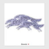 Lavender Leaping Borzoi Die Schneiden Vinyl Sticke Aufkleber (Blatt)