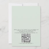 Lavender Leaves Rustic Elegant QR Code Wedding Einladung (Rückseite)