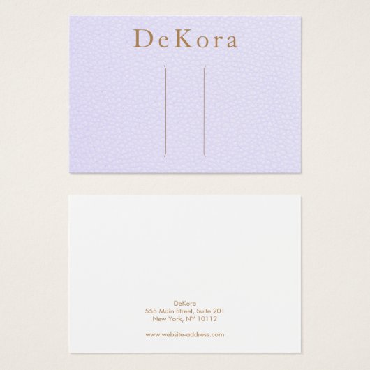 Lavender Lederhaar Clip-Halter (Vorne & Hinten)