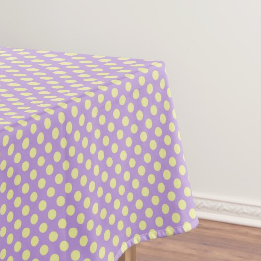Lavender Lemon Polkadots Tischdecke (Beispiel)