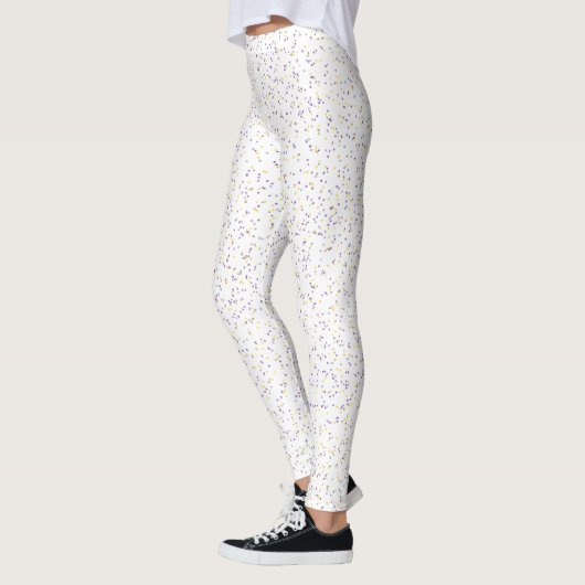 Lavender Lemonade gesprenkelte Punkte Leggings (Links)
