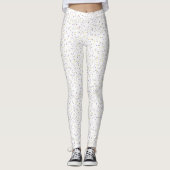 Lavender Lemonade gesprenkelte Punkte Leggings (Vorderseite)