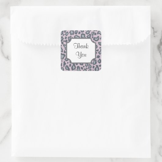 Lavender Leopard Print Danke Stickers (Tasche)