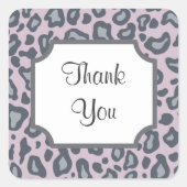 Lavender Leopard Print Danke Stickers (Vorderseite)