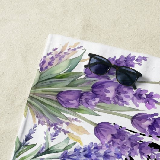 Lavender Liebe Beach Decke Strandtuch (Beispiel)