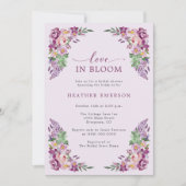 Lavender Liebe Brautparty Einladung (Vorderseite)