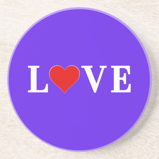 Lavender LIEBE Elegant Stilvoll Getränkeuntersetzer (Vorne)