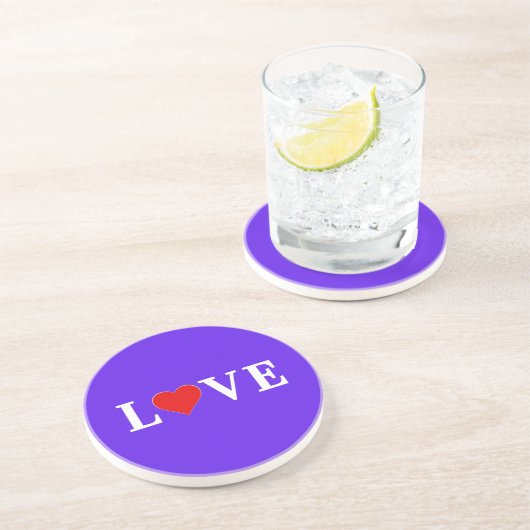 Lavender LIEBE Elegant Stilvoll Getränkeuntersetzer (Seite)