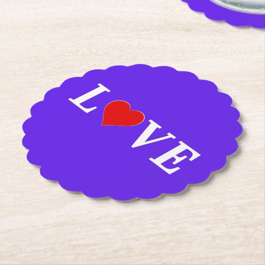 Lavender LIEBE Elegant Stilvoll Untersetzer (angewinkelt)