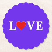 Lavender LIEBE Elegant Stilvoll Untersetzer (Vorderseite)
