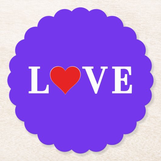 Lavender LIEBE Elegant Stilvoll Untersetzer (Vorderseite)